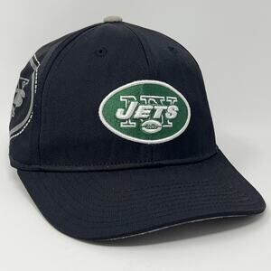 New York NY Jets Hat Baseball Cap NFL On Field Reebok Black Flex Fitted L-XL